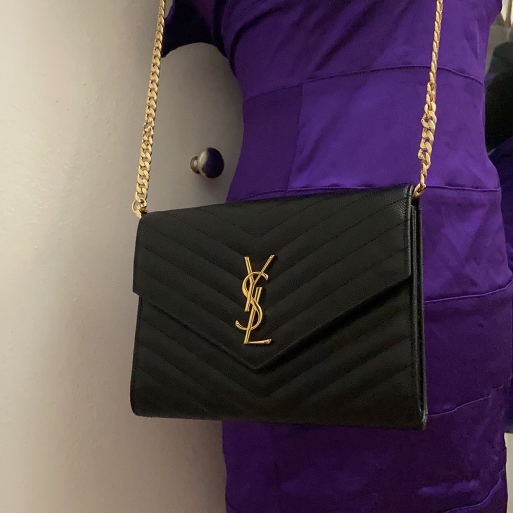SOLD YSL MONOGRAM CLUTCH - Picture 6 of 8